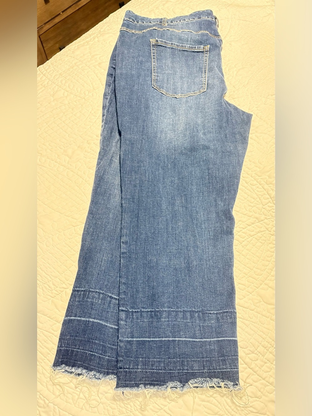 Denim 24/7 Women’s Light Blue Wide Leg Flare Jeans